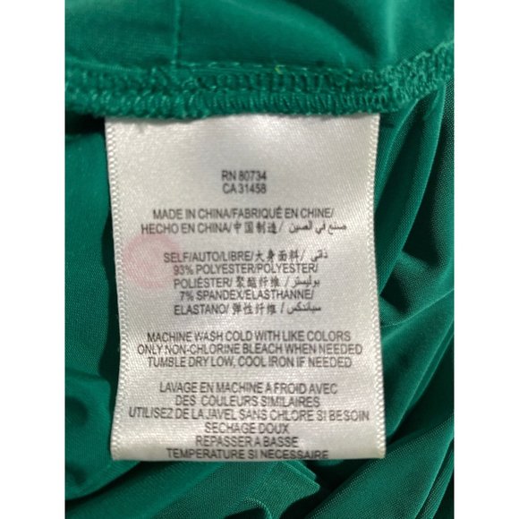 BCBGeneration S Mini Skirt Emerald Green Pleated Twist Stretch Date Night Cute - Picture 6 of 8